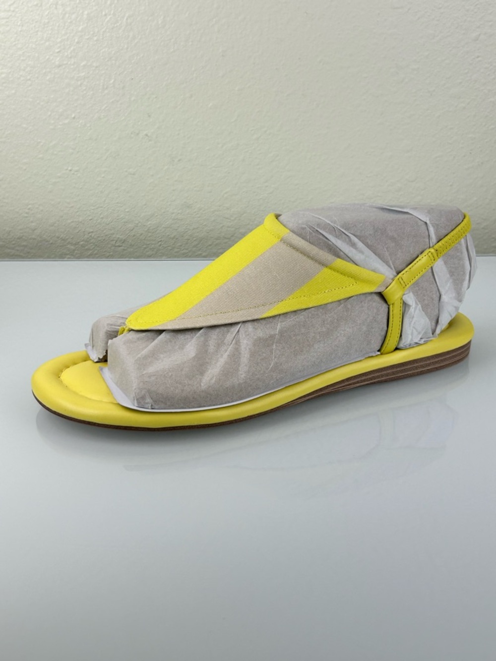Franco Sarto Jocelyn Sz 11M Bright Neon Yellow Slingback Sandals Open Toe Thong - Picture 12 of 16